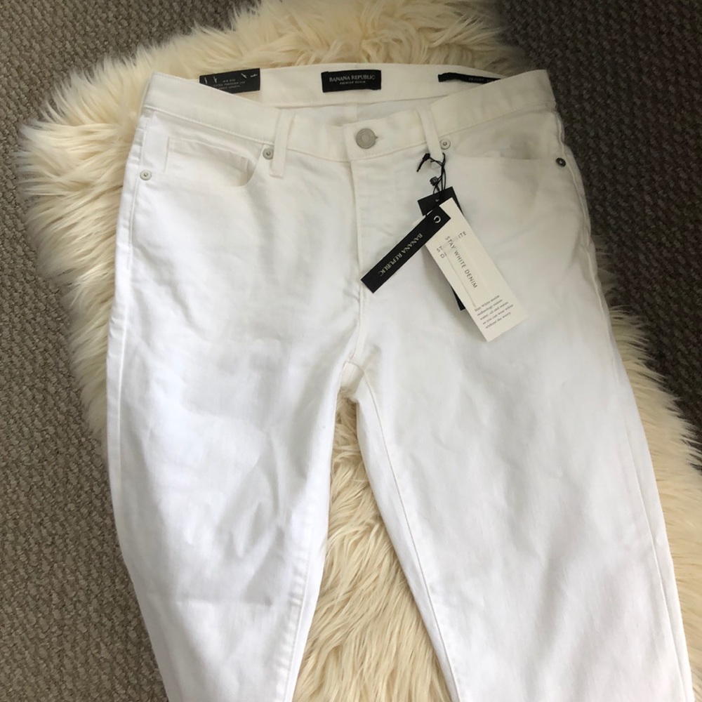 Banana republic petite white jeans